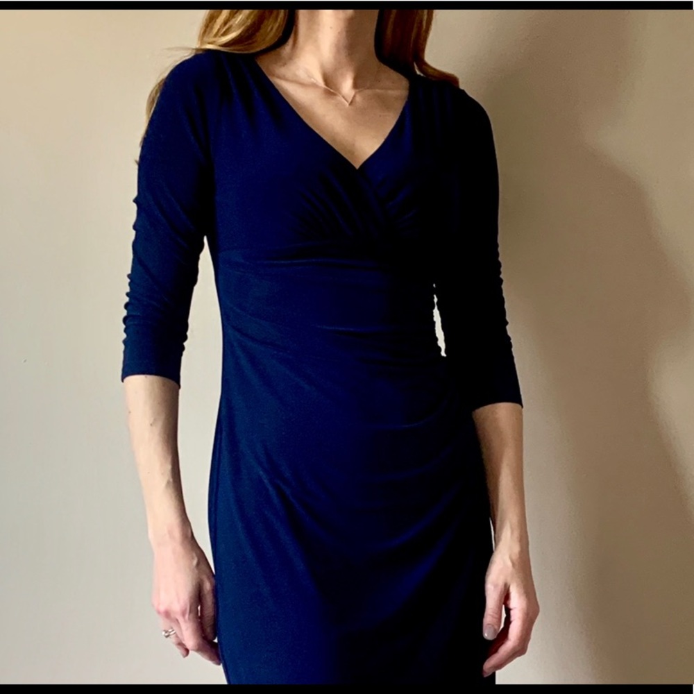 Ralph Lauren Navy Blue Jersey Dress